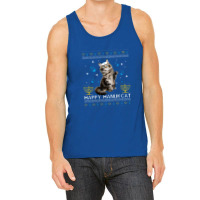 Happy Hanukcat Ugly Hanukkah Sweater Maine Coon Cat Jewish Tank Top | Artistshot