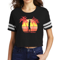 Gymnast Parallel Bar Summer Sunset 80s Palm T Shirt Scorecard Crop Tee | Artistshot