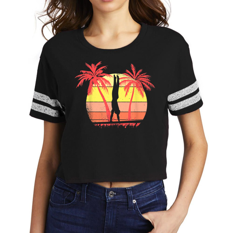 Gymnast Parallel Bar Summer Sunset 80s Palm T Shirt Scorecard Crop Tee by donatoherrigpwj | Artistshot