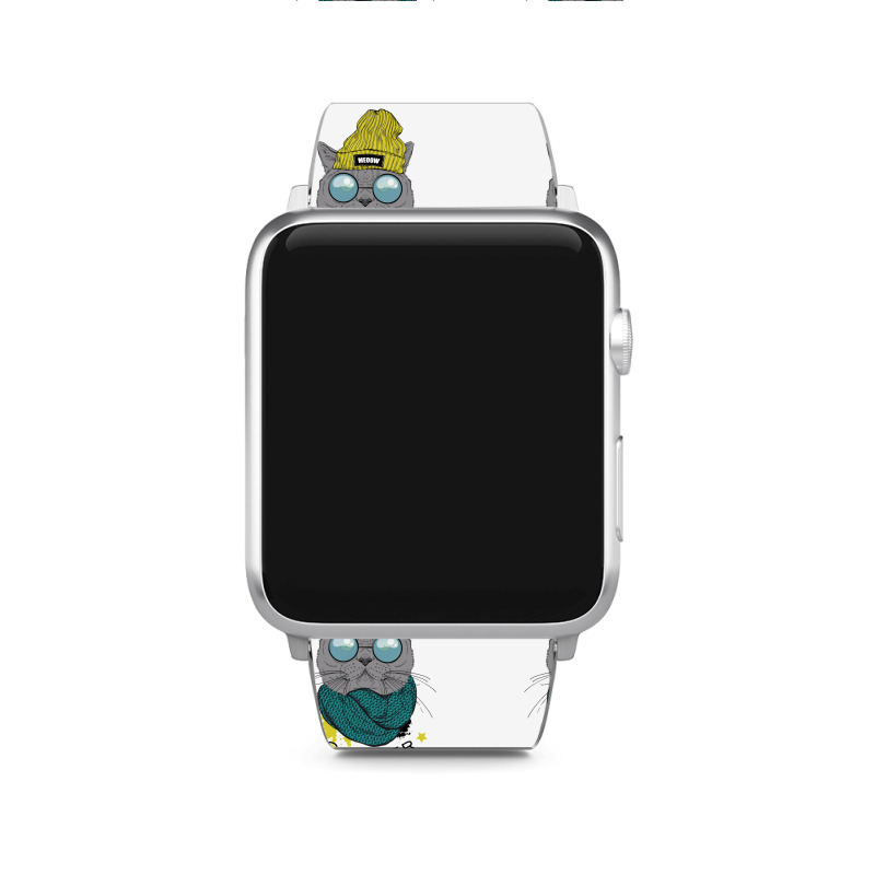 Hipster Catster Apple Watch Band | Artistshot