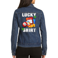 Lucky Lottery, Gambling Fun Lotto T Shirt, Dk Ladies Denim Jacket | Artistshot