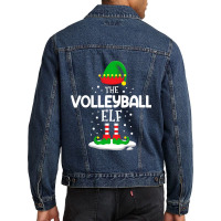 The Volleyball Elf Christmas Family Matching Costume Pjs T Shirt Men Denim Jacket | Artistshot