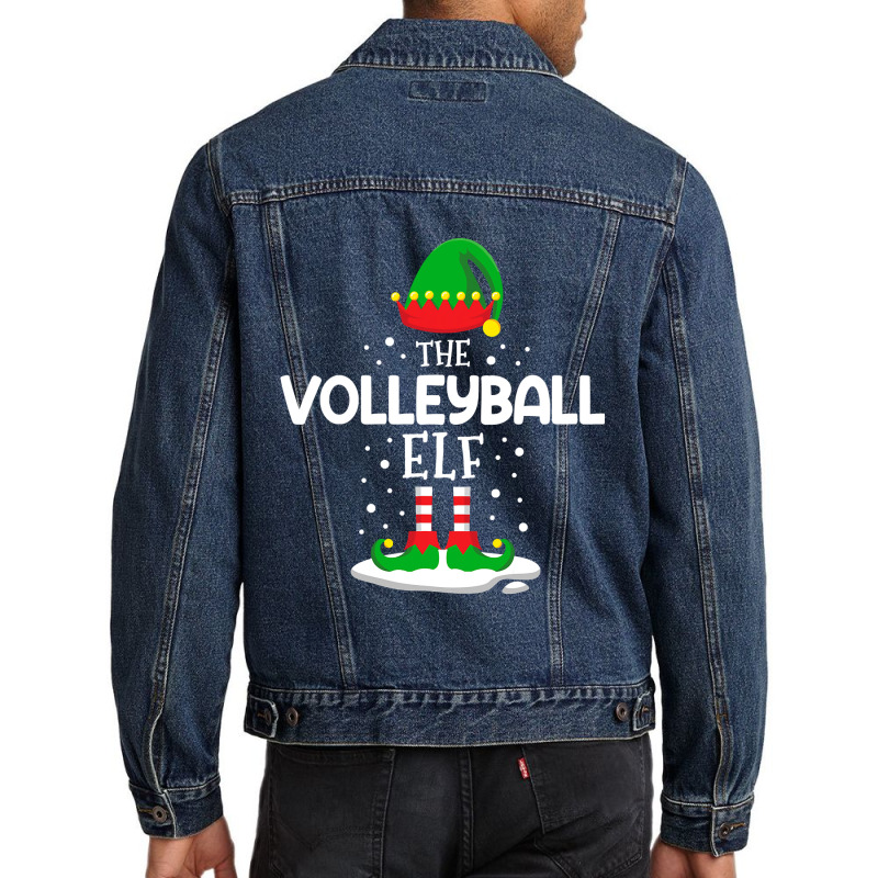 The Volleyball Elf Christmas Family Matching Costume Pjs T Shirt Men Denim Jacket | Artistshot