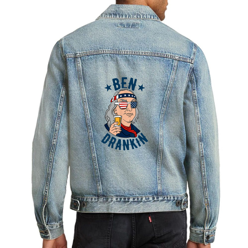 Drinking Beer Men Denim Jacket by roberttice | Artistshot