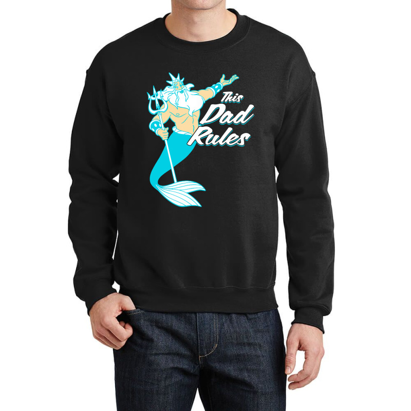 Mermaid King Triton Crewneck Sweatshirt by Bulumata | Artistshot