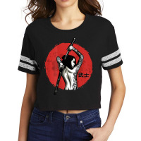 Japanese Warrior   Sexy Samurai   Female Samurai (on Back) T Shirt Scorecard Crop Tee | Artistshot