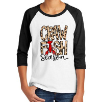 Craw Fish Season Leopard Print Love Crawfishee Youth 3/4 Sleeve | Artistshot