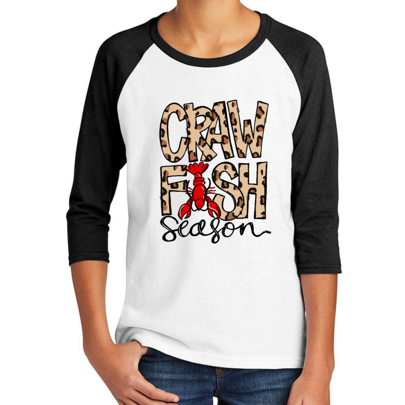 Craw Fish Season Leopard Print Love Crawfishee Youth 3/4 Sleeve by saterseim | Artistshot