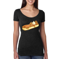 Caramel Eclair T  Shirt Salted Caramel Eclair With Meringue Toppings T Women's Triblend Scoop T-shirt | Artistshot