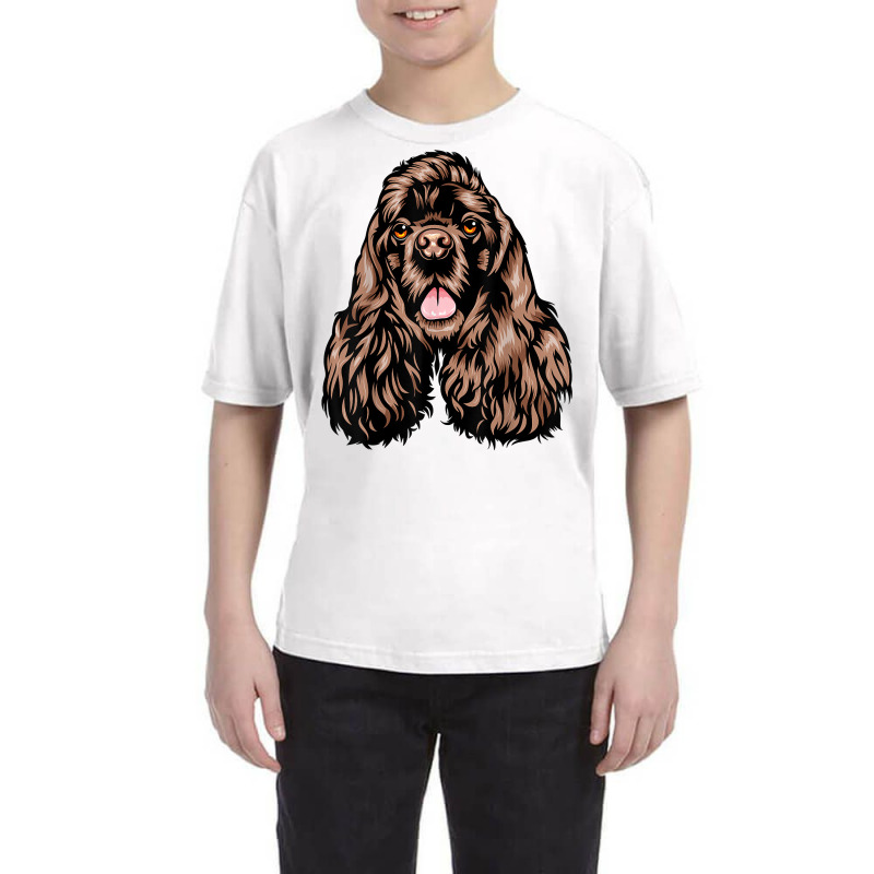 Cool Cocker Spaniel Face T Shirt Youth Tee by jacolepachew | Artistshot