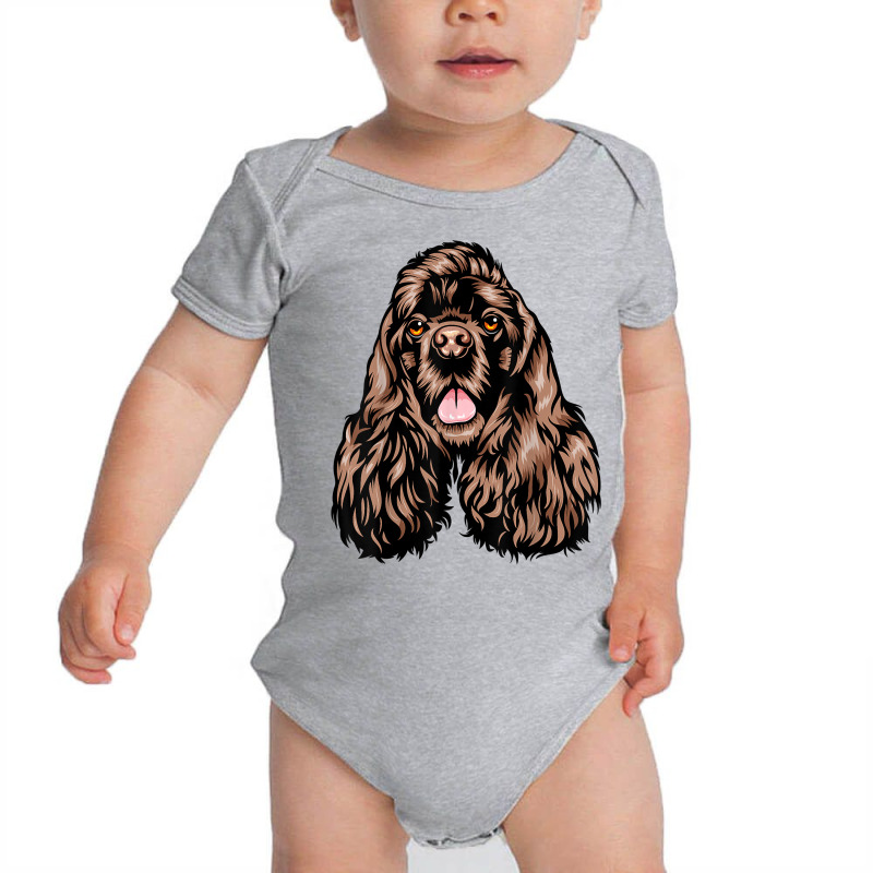 Cool Cocker Spaniel Face T Shirt Baby Bodysuit by jacolepachew | Artistshot