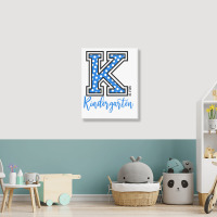 K Is For Kindergarten Portrait Canvas Print | Artistshot