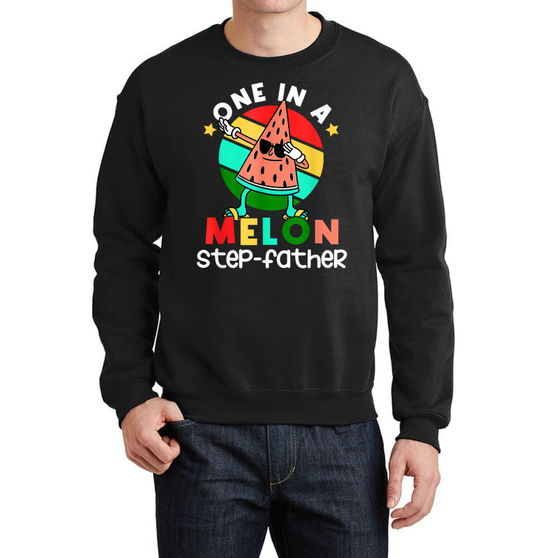 Family One In A Melon Step Father Dabbing Watermelon Summer T Shirt Crewneck Sweatshirt by ebonycry | Artistshot