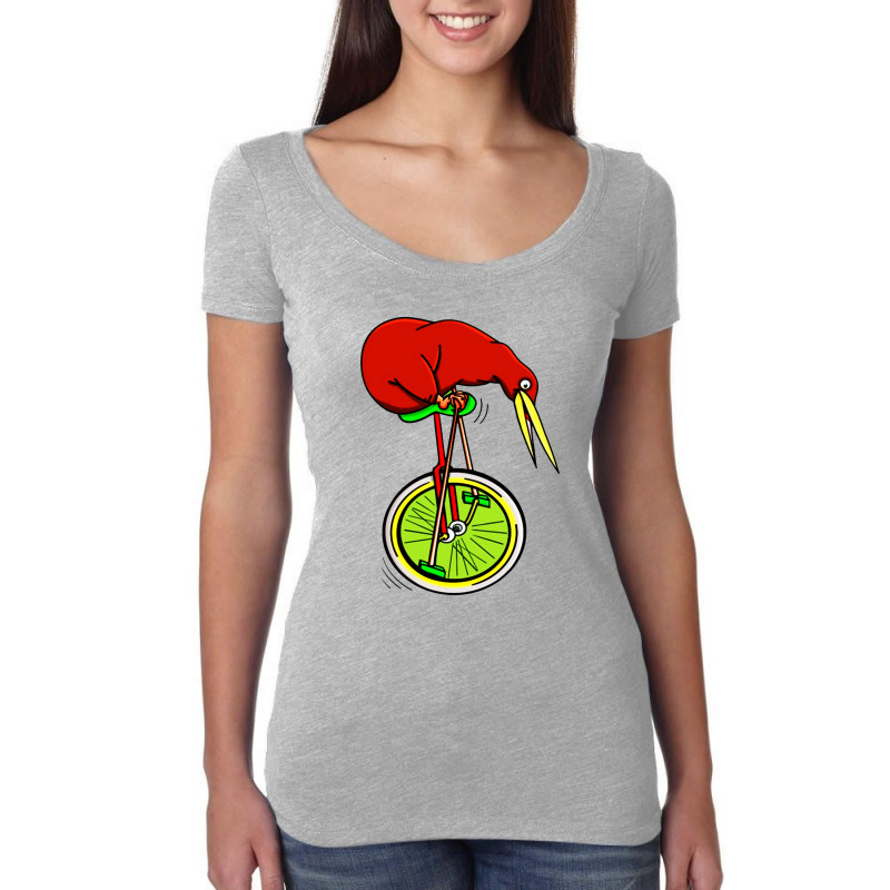Kiwi Riding A Bike Women's Triblend Scoop T-shirt | Artistshot