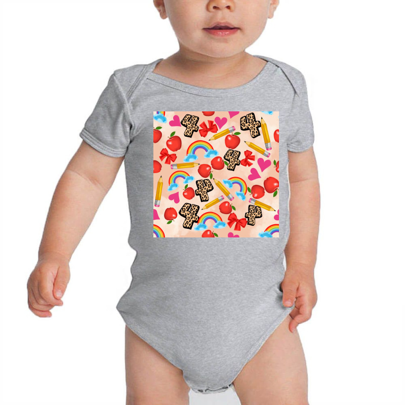 Back To School Seamless Pattern 4 (3600x3600) Baby Bodysuit | Artistshot