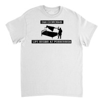 Ean Exorcisms Life Begins At Possession T Shirt Classic T-shirt | Artistshot