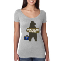 Brunet Island State Park Wisconsin Hitchhiking Bear Long Sleeve T Shir Women's Triblend Scoop T-shirt | Artistshot