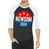 Gavin Newsom 2024 Presidential 3/4 Sleeve Shirt | Artistshot