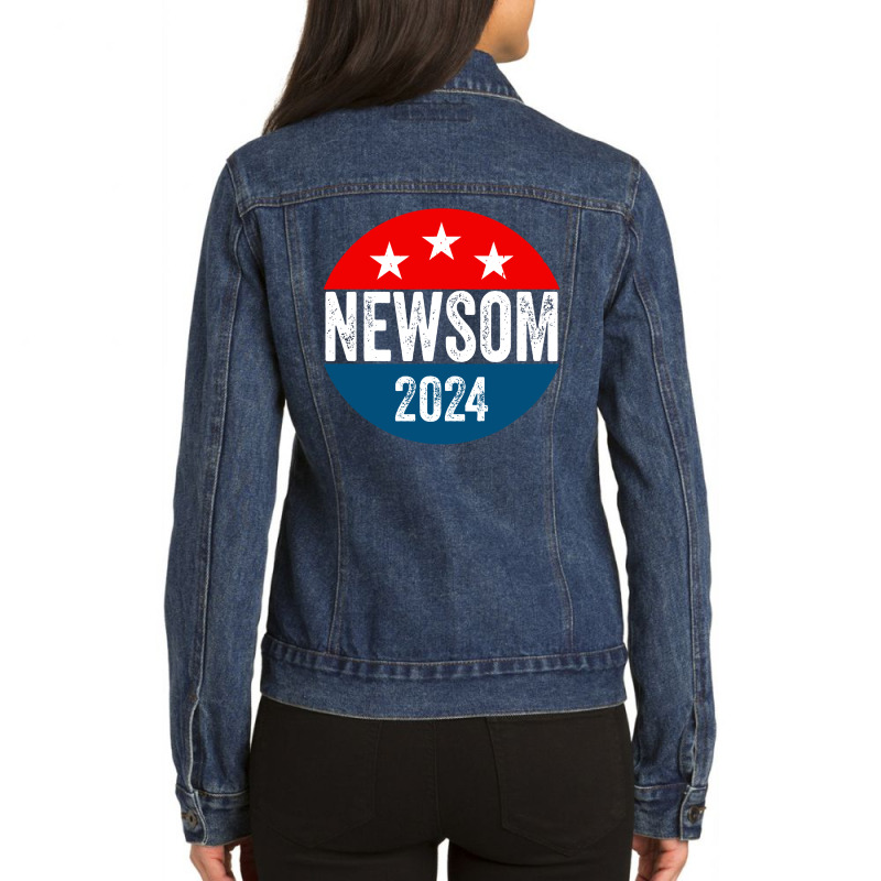 Gavin Newsom 2024 Presidential Ladies Denim Jacket by Palisade | Artistshot