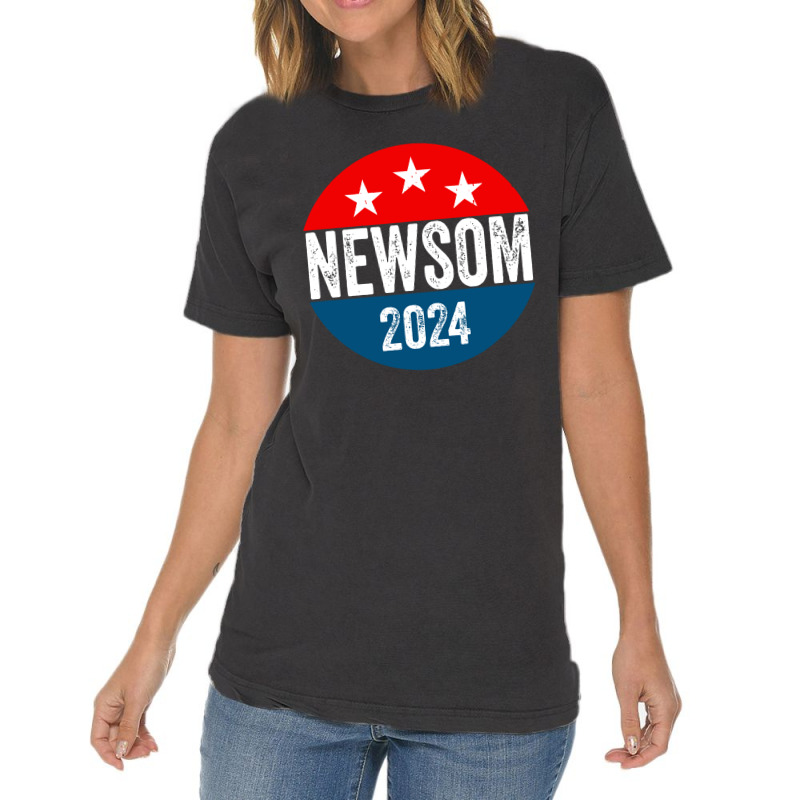 Gavin Newsom 2024 Presidential Vintage T-Shirt by Palisade | Artistshot