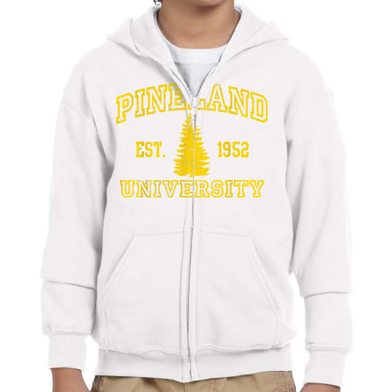 Pineland University Yellow Lettered Heavy Cotton Shirt T Shirt Youth Zipper Hoodie | Artistshot