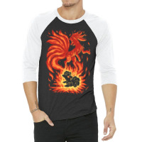 The Flame Tailed Fox Within 3/4 Sleeve Shirt | Artistshot