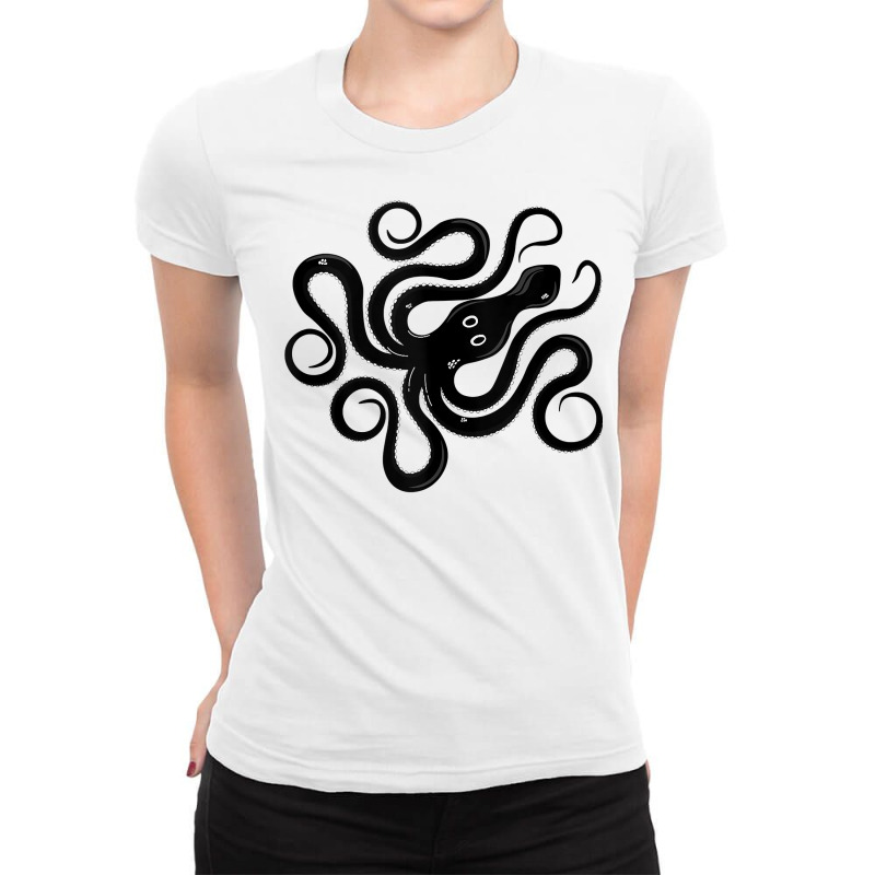 Minoan Octopus Tank Top Ladies Fitted T-Shirt by kalaiahfry | Artistshot