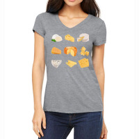 Different Types Of Cheese T  Shirt3 D Cheese Variety    Mozarella, Swi Women's V-neck T-shirt | Artistshot