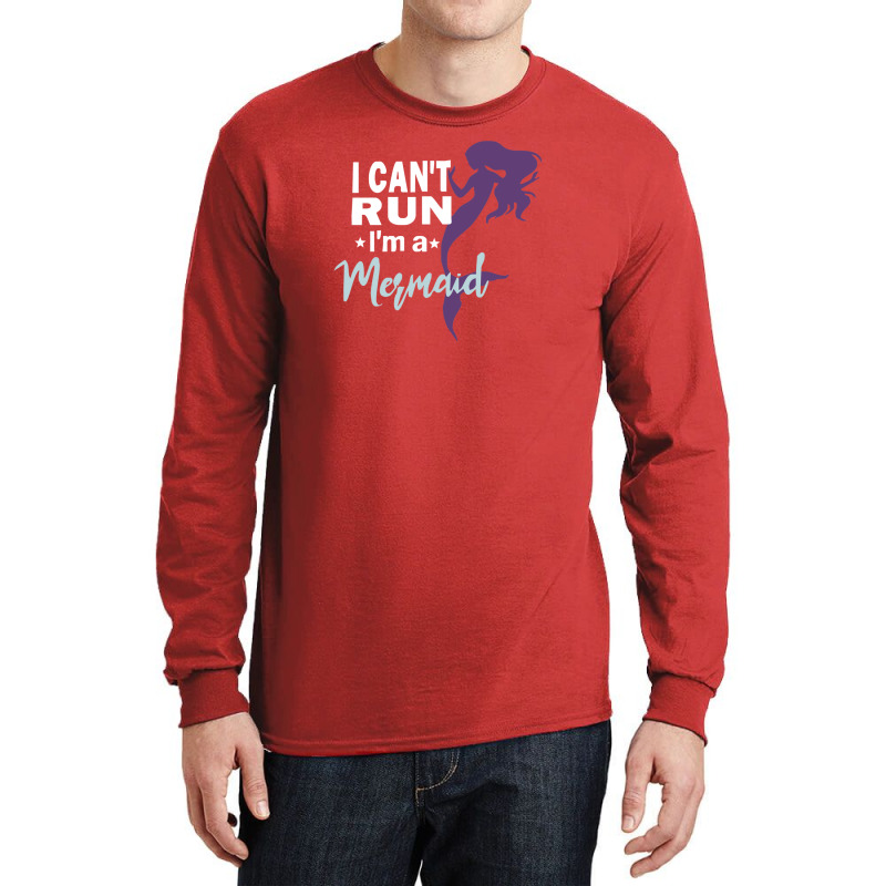 I Can Run Mermaid Long Sleeve Shirts | Artistshot