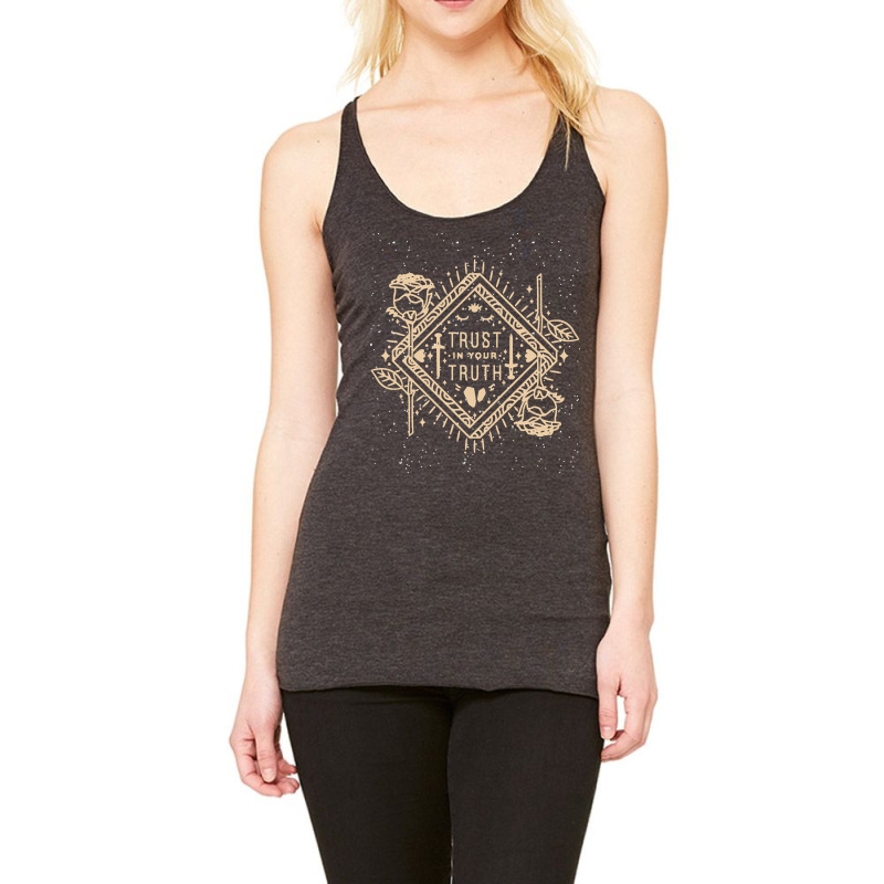 Tarot T  Shirt Trust In Your Truth Tarot Horoscope Spiritual Cosmos Un Racerback Tank by elephantjellyfish | Artistshot