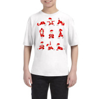 Funny Santa Christmas Yoga Positions Youth Tee | Artistshot