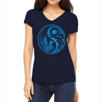 Dragon Phoenix Ying Yang T Shirt Women's V-neck T-shirt | Artistshot