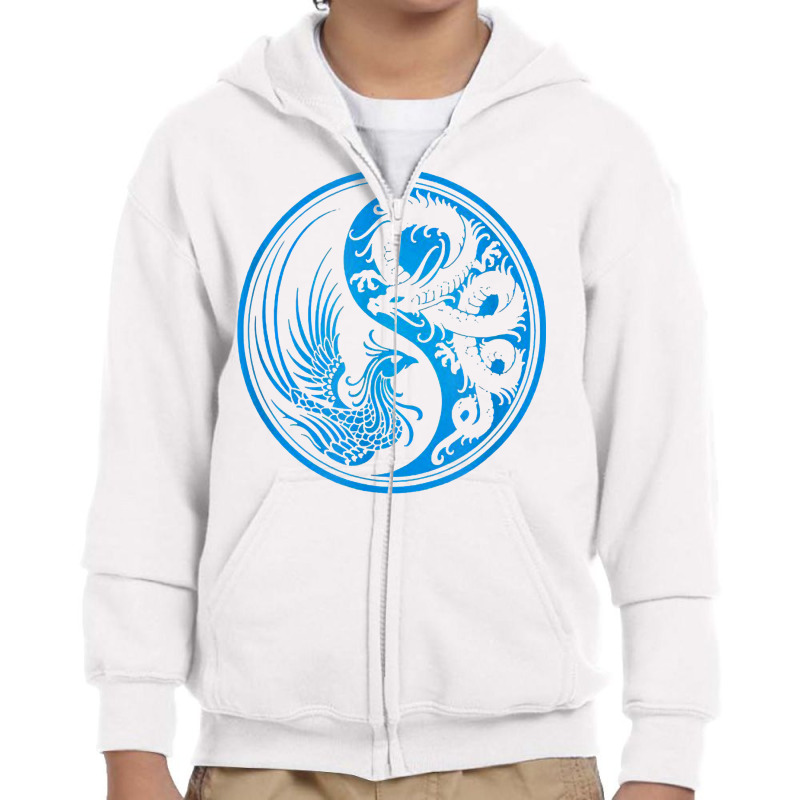 Dragon Phoenix Ying Yang T Shirt Youth Zipper Hoodie by malyahdepetris | Artistshot