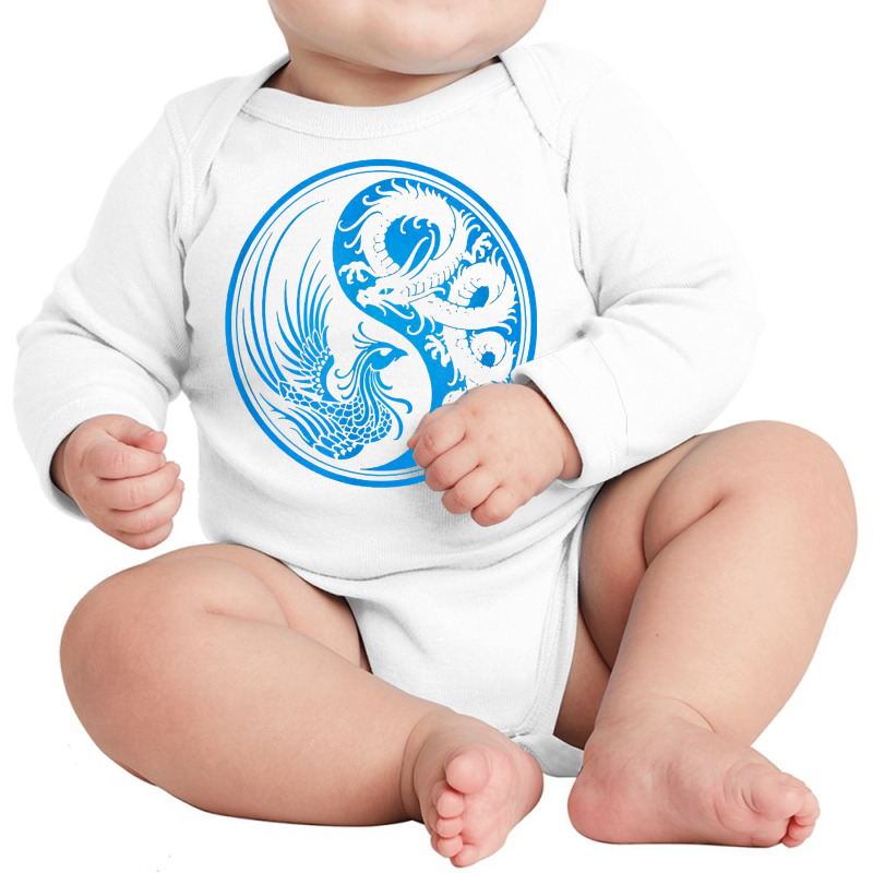 Dragon Phoenix Ying Yang T Shirt Long Sleeve Baby Bodysuit by malyahdepetris | Artistshot