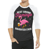 Flamingo Drunk Flamingo Flamingo Drinking Beer 546 3/4 Sleeve Shirt | Artistshot