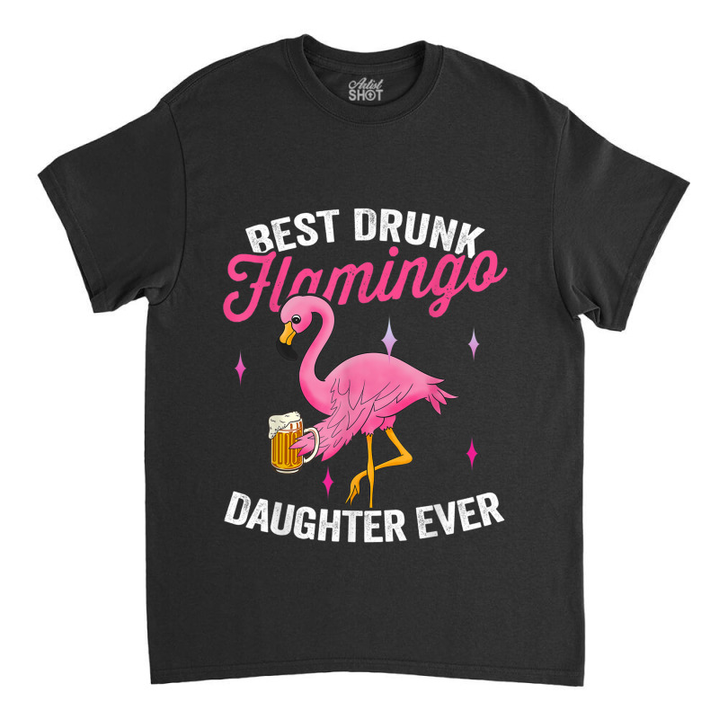 Flamingo Drunk Flamingo Flamingo Drinking Beer 546 Classic T-shirt by criticizematter | Artistshot