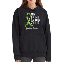 Womens His Fight Is Our Fight Warrior Support Lymphoma Awareness V Nec Vintage Hoodie | Artistshot