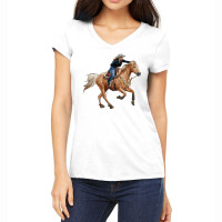 Horse Body With Cowgirl Women's V-neck T-shirt | Artistshot