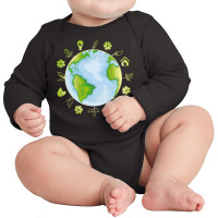 Natural Reserve T Shirtnature Conservation Climate Protection Environm Long Sleeve Baby Bodysuit | Artistshot