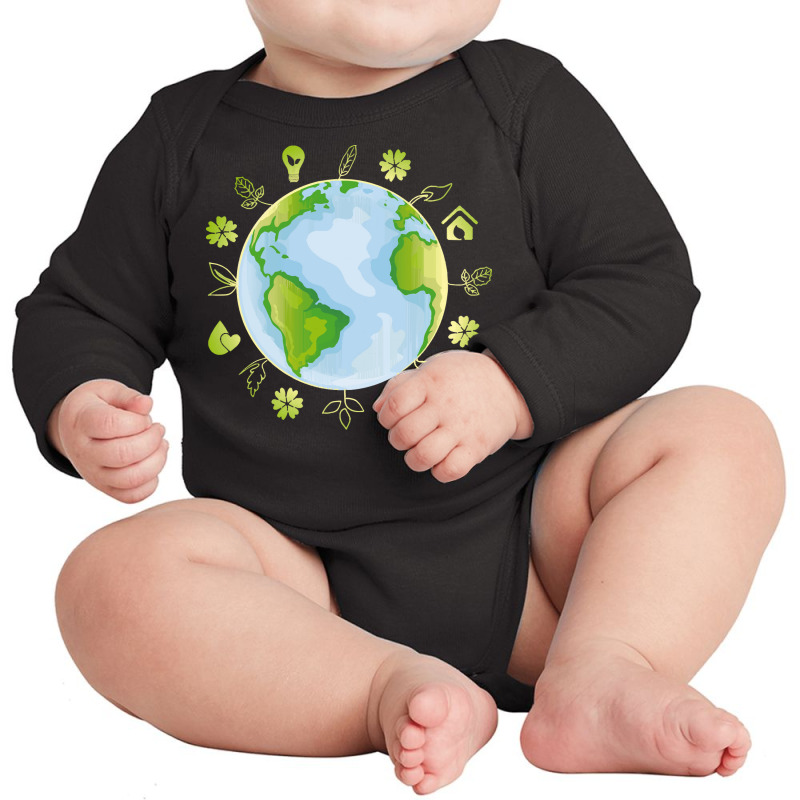 Natural Reserve T Shirtnature Conservation Climate Protection Environm Long Sleeve Baby Bodysuit by codrhinoceros | Artistshot