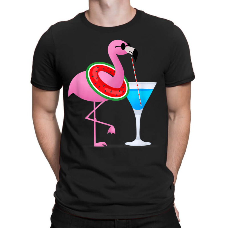 Flamingo Flamingo Drink Hello Summer Time Funny For Kids T-Shirt by criticizematter | Artistshot