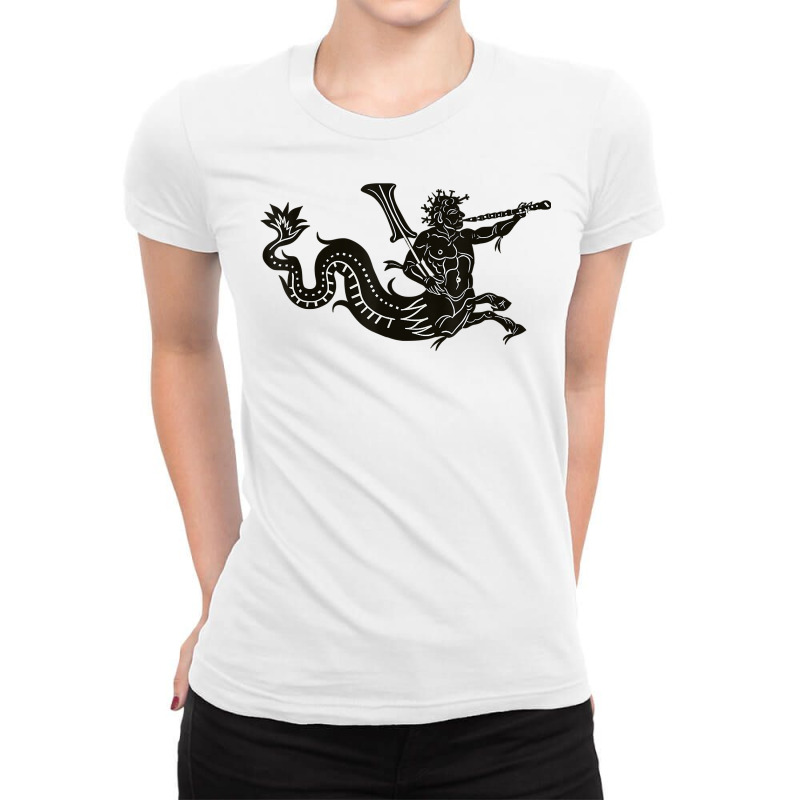 Triton Mosaic (1st Version) T Shirt Ladies Fitted T-Shirt by michealamifflin | Artistshot