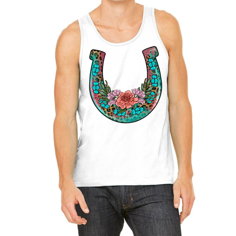 Leopard Glitter Gemstone Horseshoe Tank Top | Artistshot