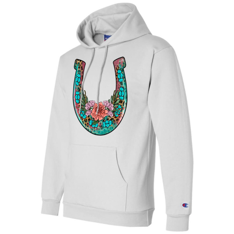 Leopard Glitter Gemstone Horseshoe Champion Hoodie | Artistshot