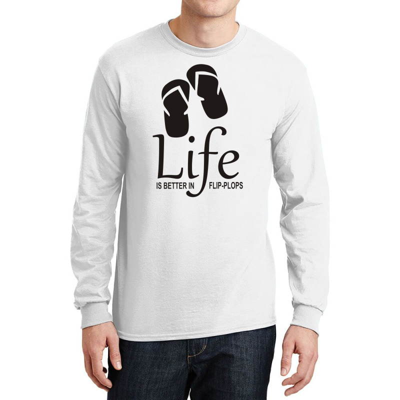 Funny Life Of Flip Plops Long Sleeve Shirts | Artistshot