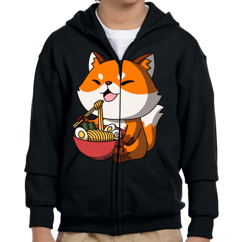 Fox Ramen Life T  Shirt Kawaii Anime Fox Asian Noodles Japanese Ramen Youth Zipper Hoodie by quarreleducated | Artistshot