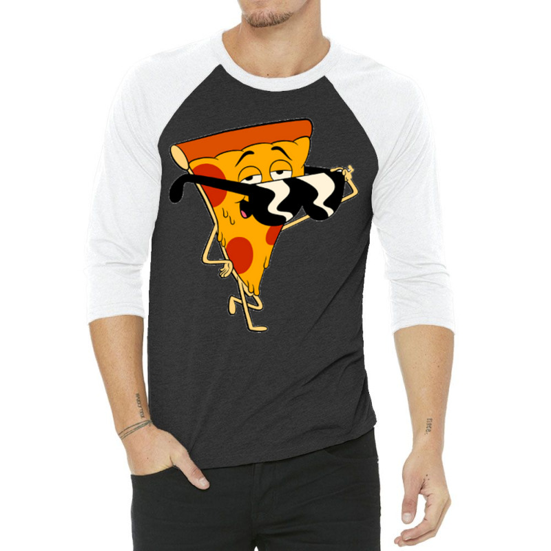 Cool,steve,pepperoni,cartoon,pizza 3/4 Sleeve Shirt by pertama | Artistshot