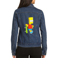 Bart Simpson Ladies Denim Jacket | Artistshot