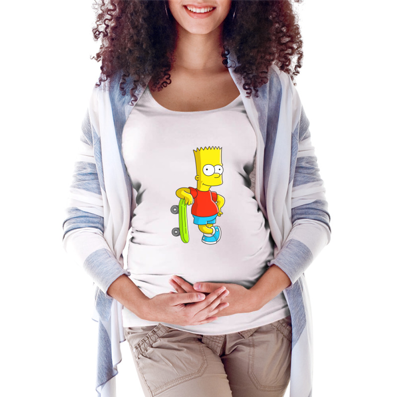 Bart Simpson Maternity Scoop Neck T-shirt by ŞEN | Artistshot