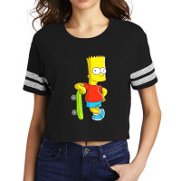 Bart Simpson Scorecard Crop Tee | Artistshot